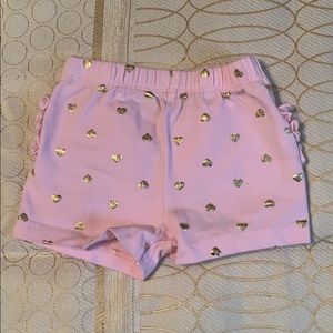 pink ruffle shorts